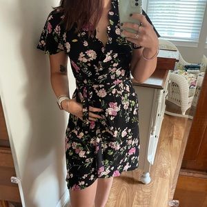 Floral wrap dress
